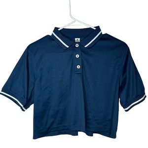 90 degree by reflex cropped collared button up top size M short sleeve